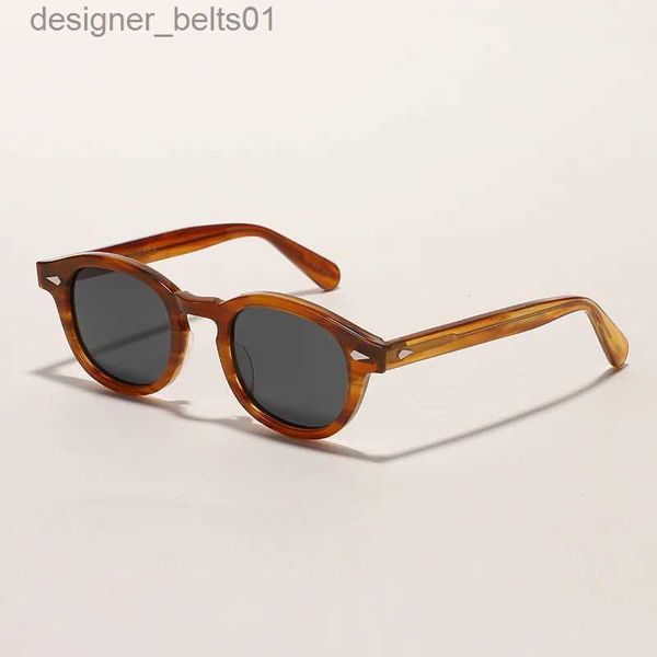 Lunettes de soleil Rétro Johnny Depp lunettes de soleil hommes femmes lunettes de soleil polarisées marque Vintage acétate cadre pour hommes lunettes Lemtosh lunettes L231218