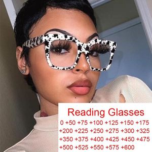 Lunettes de soleil Lunettes de lecture surdimensionnées Dames Brand Designer Vintage Big Frame Eye for Women Classic Clear Square Eyeglass 1Sungl 236E
