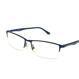 Lunettes de soleil Lunettes de lecture rétro rectangulaires monture en métal bleu lunettes optiques pour hommes femmes ultralégères affaires 1 1.5 2 2.5 3 3.5 4