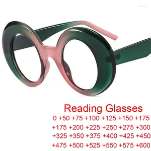 Zonnebril Retro Ronde Grote Frame Leesbril Vrouwen Luxe Merk Oversized Optische Computer Brillen Anti Blauw Licht Recept