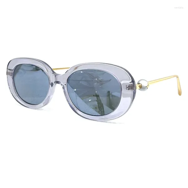 Lunettes de soleil Rétro Small Frame pour femmes Luxury Vintage Pearl Decoration Y2K Sun Glasses Shades UV400 Eyeglass