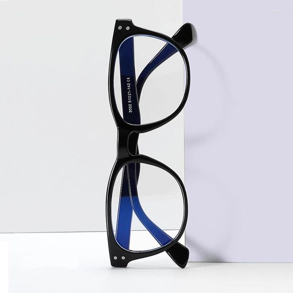 Gafas de sol Retro Square Anti-blue Light Glass Frames Trend Gafas Marco para hombres y mujeres Miopía Prescripción A3002
