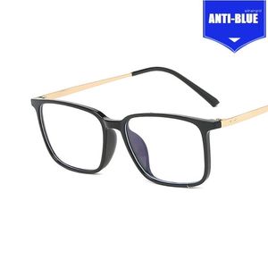 Lunettes de soleil rétro carré Anti lumière bleue montures de lunettes optiques pour hommes femmes mode ordinateur Prescription acétate lunettes TR90