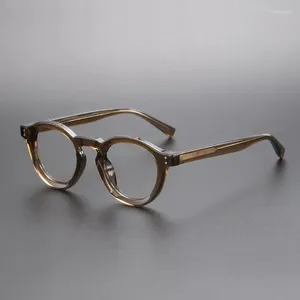 Zonnebrillen in retrostijl, heren- en damesvintage, bril met rond montuur, trendy en stijlvol, kan worden uitgerust met een plat recept