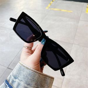 Lunettes de soleil rétro UV400 Vintage Ins Femme Eyewear Square Sun Glasses Shades Fashion 289R