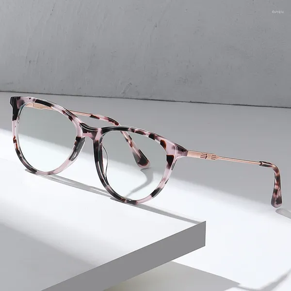 Gafas de sol Retro para mujer, gafas de luz azul, acetato, ojo de gato, receta óptica, diseño de marca personalizado, primavera Hing Lady Myopic