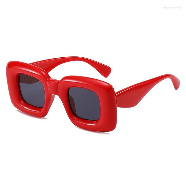 Lunettes de soleil rétro Y2K couleur bonbon femmes luxe marque de mode concepteur Unique jambes larges hommes Punk tendance lunettes de soleil UV400