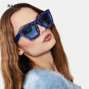 Gafas de sol Rhinestones Cat Eye Glitter Mujeres Cateye Vintage Sparkling Crystal Diamond Gafas de sol Modelo Pasarela Bling Eyewear224S