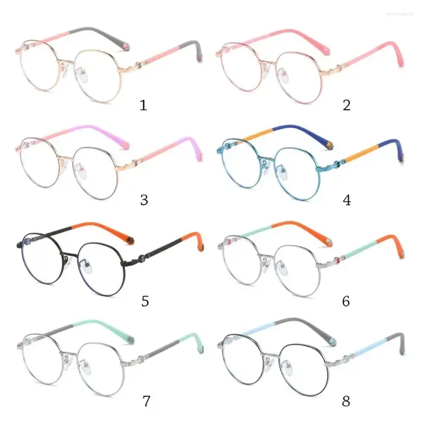 Lunettes de soleil Rindu Lunettes légères pour enfants Mode Classique Cadre en métal Nerd Lunettes de protection des yeux Enfants Mignon Chat Lunettes d'ordinateur