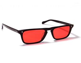 Gafas de sol Robert Downey para gafas de lente roja moda para hombres retro diseñador de marca de acetato gheer8594405