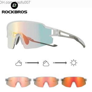 Lunettes de soleil ROCKBROS lunettes de soleil de vélo Lentille de polarisation photoélectrique lunettes de soleil de vélo UV400 lunettes de sécurité VTT Racing lunettes de vélo Z230726