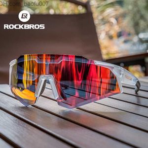 Lunettes de soleil ROCKBROS Photochromisme lunettes de vélo Polarisation réglable support de nez Myopie cadre sport lunettes de soleil lunettes pour hommes et femmes Z230726