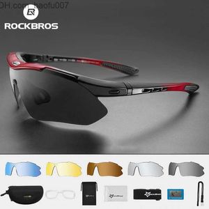 Lunettes de soleil ROCKBROS lunettes de soleil polarisées pour hommes de sport lunettes de vélo de course VTT lunettes de protection 5 lentilles Z230726