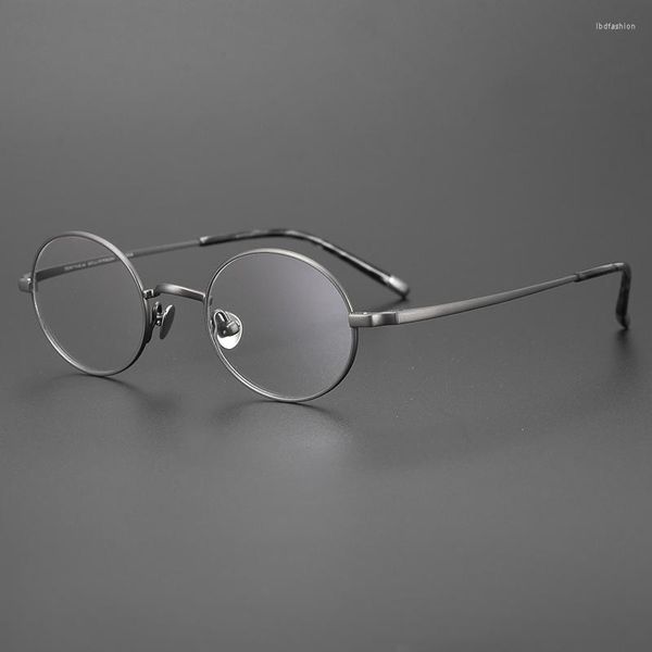 Gafas de sol Rockjoy, gafas de lectura de titanio redondas pequeñas, montura de gafas para hombre y mujer, gafas de bronce dorado 150 200 250 300 350, gafas de esfera alta