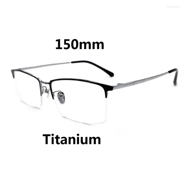 Lunettes de soleil Rockjoy Titanium Lunettes de lecture Hommes Femmes 150mm Lunettes surdimensionnées Cadre Mâle Semi Sans monture Anti Bleu Hyperopie Presbytie