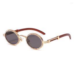 Óculos de sol redondo sem aro Marca de grife Gradiente cinza Verão Moda feminina Estilo Lentes afiadas Metal UV400 705