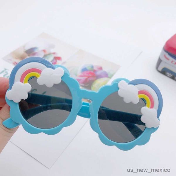 Gafas de sol Gafas de sol redondas Gafas de sol para niños Niñas Niños Lentes de ojos coloridas Sombras para bebés Espejo para niños Anteojos para jóvenes R230823