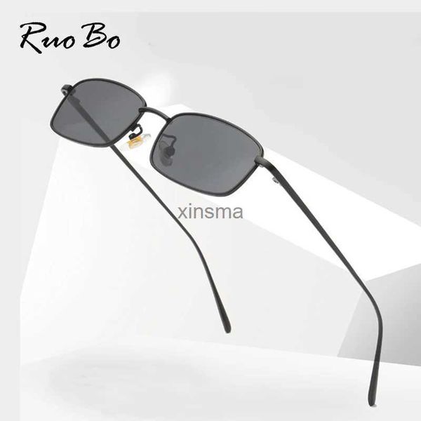 Sunglasses RUOBO Moda Coloridas Lentes De Mercurio Gafas De Sol Para Hombres Mujeres Pequeño Marco De Gafas De Metal Gafas De Sol Al Aire Libre UV400 Gafas De Sol YQ240131