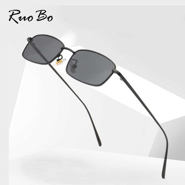 Gafas de sol RUOBO Moda Colorido Lente de mercurio Gafas de sol para hombres Mujeres Pequeño marco de gafas de metal Gafas de sol al aire libre UV400 Gafas De Sol P230406