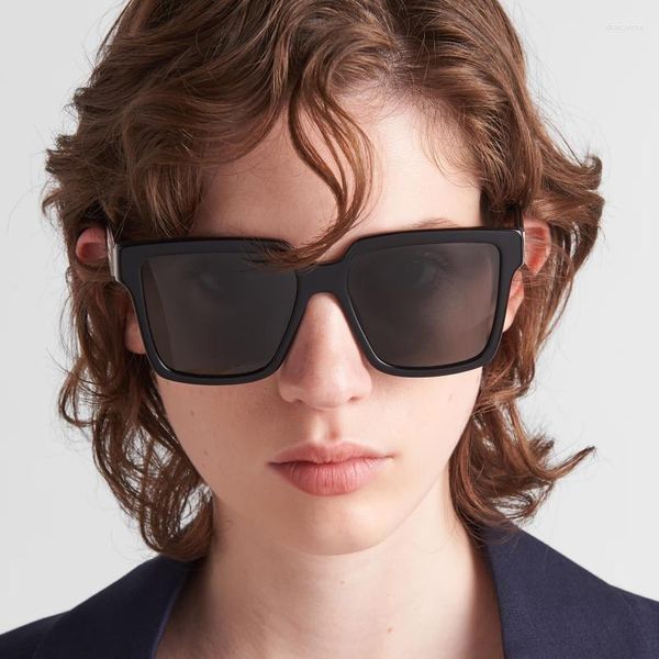 Lunettes de soleil impitoyable mâle Vintage acétate pour femmes fête esthétique noir marque de mode concepteur Cool grandes lunettes d'été