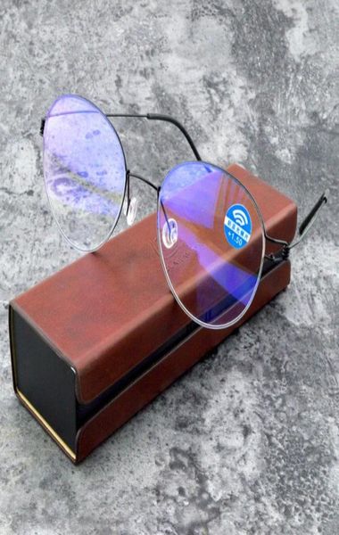 Lunettes de soleil sans vis en alliage de titane rétro simplicité lunettes fabriquées à la main 12 couches lentilles enduites lunettes de lecture rondes 075 à 47284639