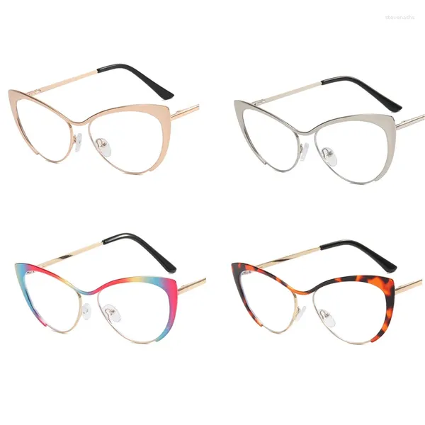 Lunettes de soleil Seesooo Cat Eye Prescription Cadre Optique Pour Femme Mode Fille Lunettes Bleu Bloc Femmes 4 Pièces Beaucoup