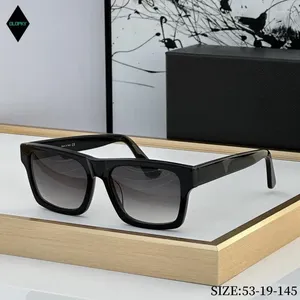 Zonnebrillen verkopen 2024 Acetaat rechthoekige tinten zwart voor vrouwelijke merkontwerper Trending Products Fashion Men Sun Glasses