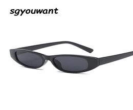 Zonnebrillen sgyouwant sexy wit rood klein kat oog vrouwen vintage zwarte zonnebrillen vrouwelijke dames cateyes zonnebril retro glas5703873