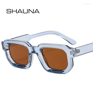 Lunettes de soleil Shauna ins Fashion Square Femmes Blue Tea Shades UV400