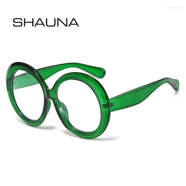 Gafas de sol SHAUNA de gran tamaño redondas mujeres color caramelo gafas marco claro anti luz azul gafas hombres óptico