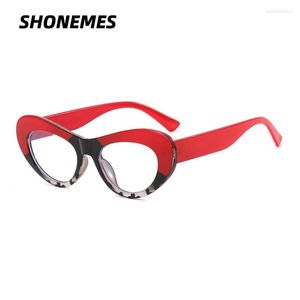 Gafas de sol SHONEMES Oval Blue Light Blocking Glasses Frame Mujeres Diseño retro Mix Color Optical Eyewear Frames para el trabajo Lectura Decoración