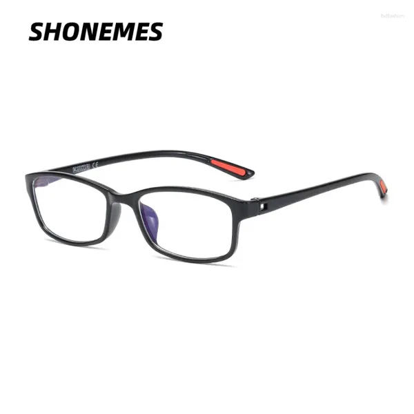 Lunettes de soleil Shonèmes Square Myopia Lunettes Tr90 Frame à courte vue Classic Myopic Eyeglass Diopters -1,0 2 3 4 5 6 Pour les hommes femmes