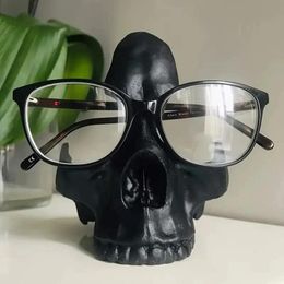 Lunettes de soleil crâne lunettes cadre créatif lunettes cadre résine Statue ornement lunettes de soleil lunettes présentoir Halloween décoration W3071