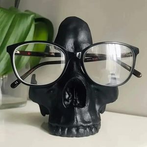 Zonnebril Schedel Brilmontuur Creatieve Glazen Frame Hars Standbeeld Ornament Zonnebril Glazen Display Stand Halloween Decoratie W3071