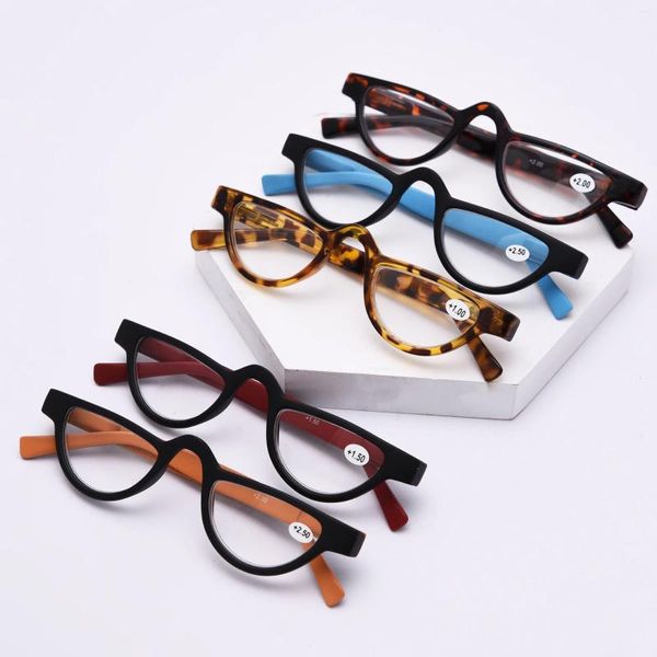 Lunettes de soleil Petit œil de chat Lunettes de lecture Femmes Hommes Rétro Mode Ultraléger PC Plastique Plein Cadre Verres Clairs Lunettes Presbytes R248