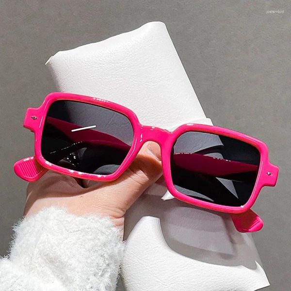 Lunettes de soleil petit cadre carré femmes pour hommes mode vintage lunettes de soleil à la mode punk designer rose léopard nuances