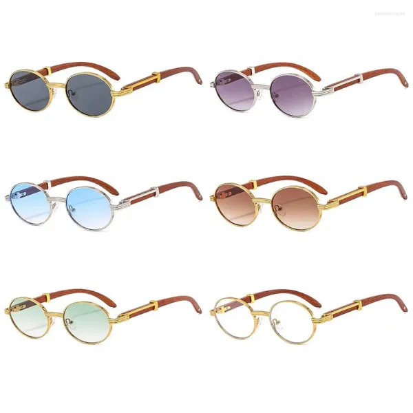 Lunettes de soleil Small Frame Vintage Round Fashion Luxury Luxurage Tendant Ovale Soleil Punk Classic Punk For Women Men