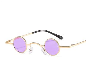 Gafas de sol Small Size Round Punk Men Cool Hip Hop Retro Gastas Retro Marco de metal Moda de gafas Mirror UV400 FML8436789