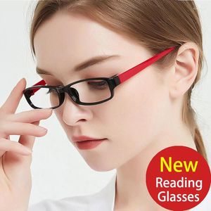 Zonnebrillen Kleine vierkante frame leesbril voor vrouwen anti -vermoeidheid Resin Presbyopic 1.0 tot 4.0