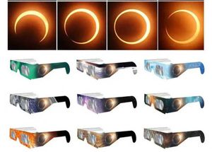 Zonnebril Solar Eclipse Gear 6/12 stuks UV-blokkering Safety View Kleur Zon Afbeelding Afdrukken Papier H240316