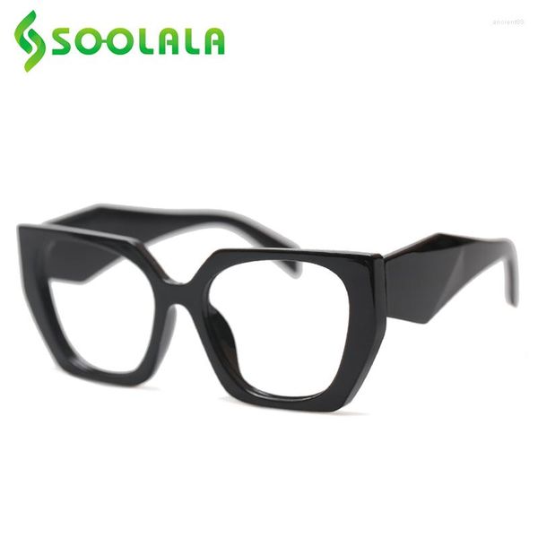 Gafas de sol SOOLALA 2023 Flat Top Mujeres Anti Luz Azul Gafas de lectura Señoras Magnificación Presbicia Gafas de hipermetropía 0.5 0.75 a 4.0