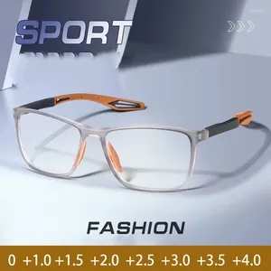 Lunettes de soleil Sport Reading Eyeglasses Square Classic Brand Designer Tr90 Lunes Lumières Men Antifatigue Presbye anti-bleu calcul 0 1-4