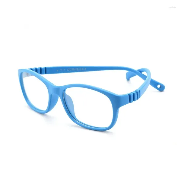 Gafas de sol Cuadradas Luz Azul Gafas para niños Silicona Flexible Niños Marco óptico Niños Niñas Computadora Lentes de bloqueo transparentes