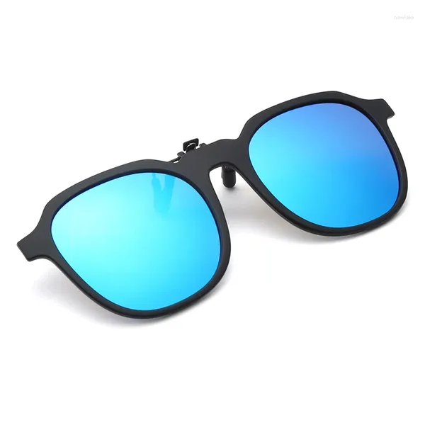 Gafas de sol Clip cuadrado en Flip Up Lente polarizada para gafas graduadas Mujeres Hombres Conducción UV400