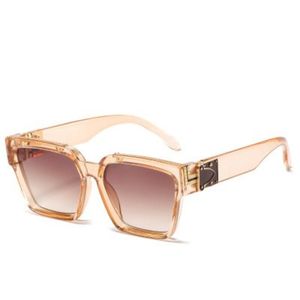 Gafas de sol cuadradas de lujo para mujer y hombre, marca de diseñador, gafas de moda Unisex, gafas de sol de gran tamaño vintage de té UV400