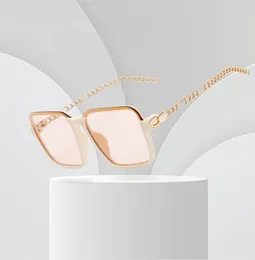 Occhiali da sole quadrati minimalista moda versione coreana occhiali da sole personalizzati con montatura grande viso tondo dimagranti
