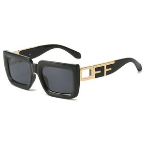 Lunettes de soleil carré au large de luxe TRENDY Cames Mens Femmes Sun Verres Sun Brands Offs Street Hip-Hop Glasse Punk Sunglasse UV400 Eyeglass ARROUC