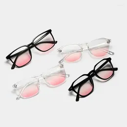 Lunettes de soleil carrées surdimensionnées Style doux nuances lunettes Blush femmes Protection UV lunettes mode lentille rose pour les filles
