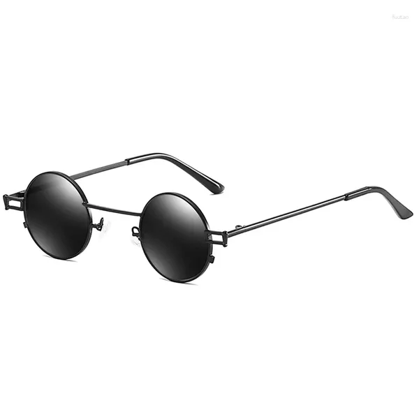 Gafas de sol Street Fashion Small Round Hombres Mujeres Marco elegante Diseño Retro Steam Punk Gafas de sol Hipster Shade Gafas De Sol