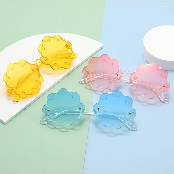 Gafas de sol de verano para niños con encaje de amor, gafas redondas para exteriores para niños y niñas, gafas de sol encantadoras para bebés UV400